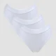 Slip bikini cu talie medie MP pentru femei (set de 3 perechi) - Alb