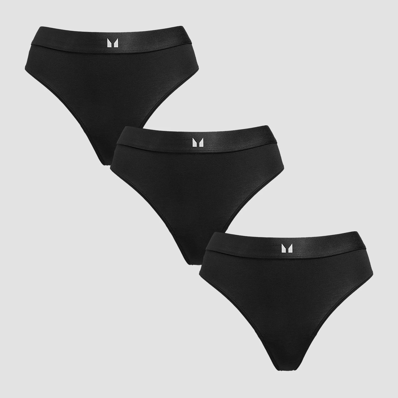 MP Women's Mid Rise Bikini Brief (3 Pack) - Black - XL Imagine 1