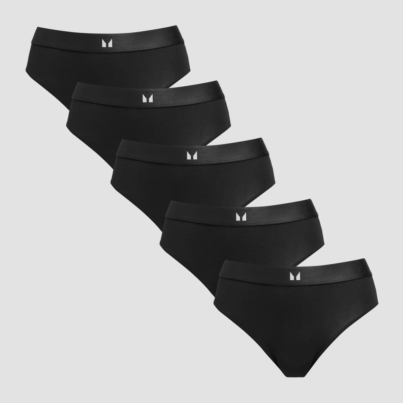 MP Women's Mid Rise Bikini Brief (5 Pack) - Black - XL Imagine 1