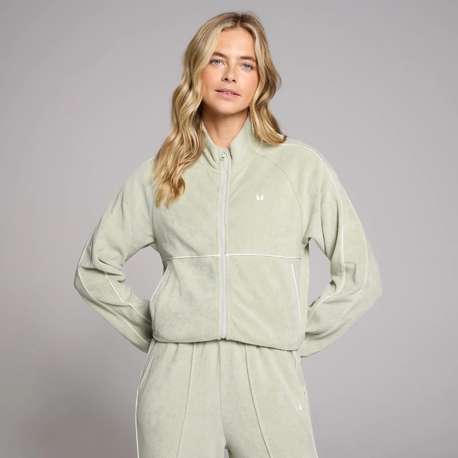 Jachetă de trening pufoasă MP Lifestyle pentru femei - Mineral Green - XS Imagine 1