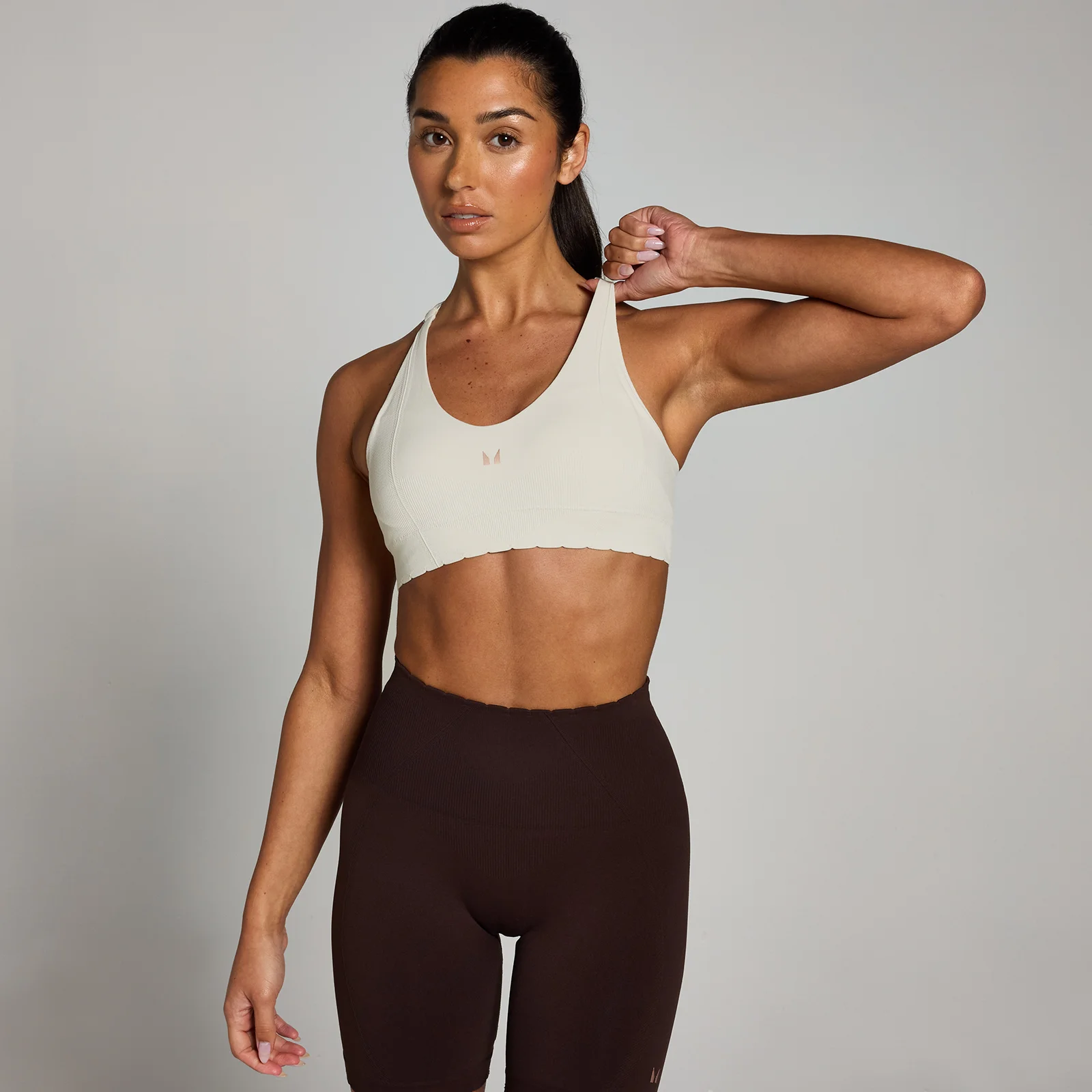 Bustieră sport fără cusături MP Tempo Ultra pentru femei - Mist - XXL Imagine 1