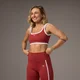 Bustieră sport cu decolteu pătrat MP X Tatiana Contrast - Ruginiu prespălat