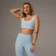 Bustieră sport cu decolteu pătrat MP X Tatiana Contrast - Light Aqua