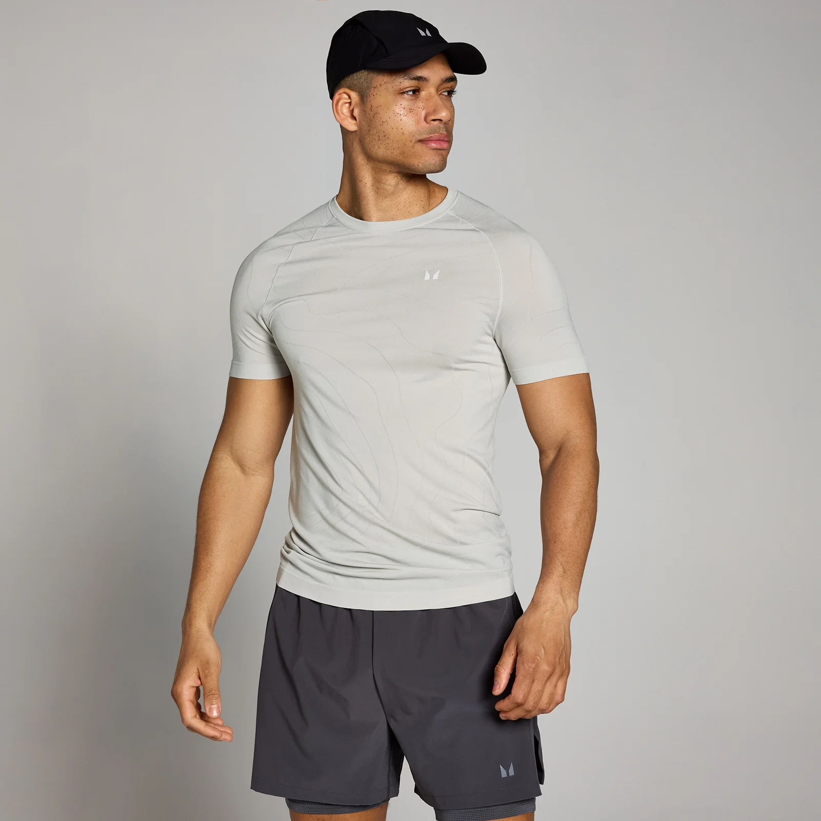 Tricou cu croială mulată MP Velocity Seamless pentru bărbați - Chrome - M Imagine 1