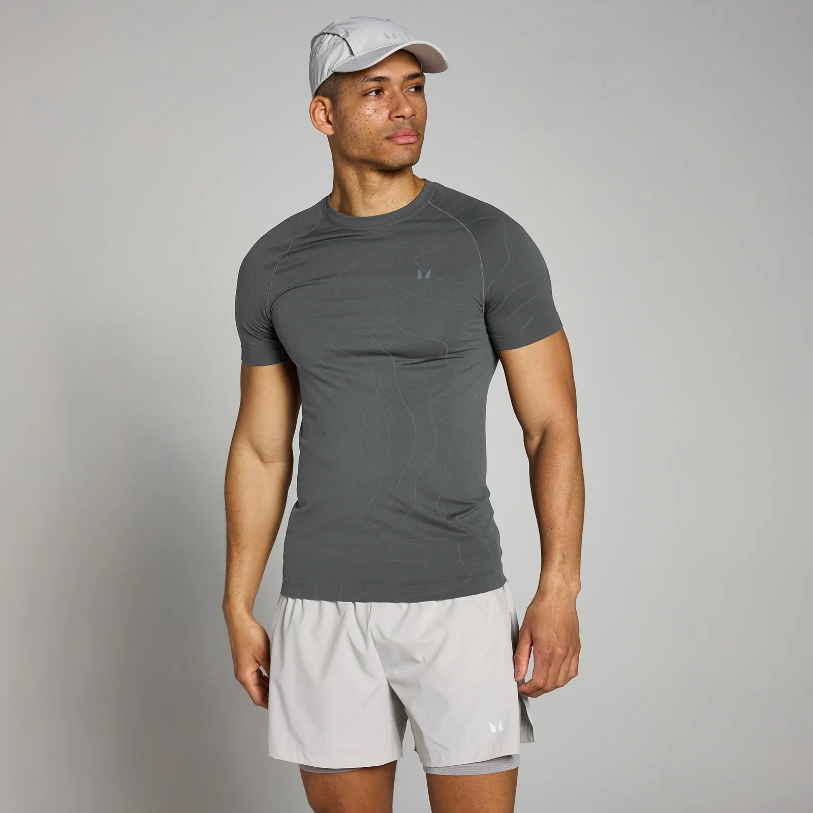 Tricou cu croială mulată MP Velocity Seamless pentru bărbați - Gri închis - XS Imagine 1