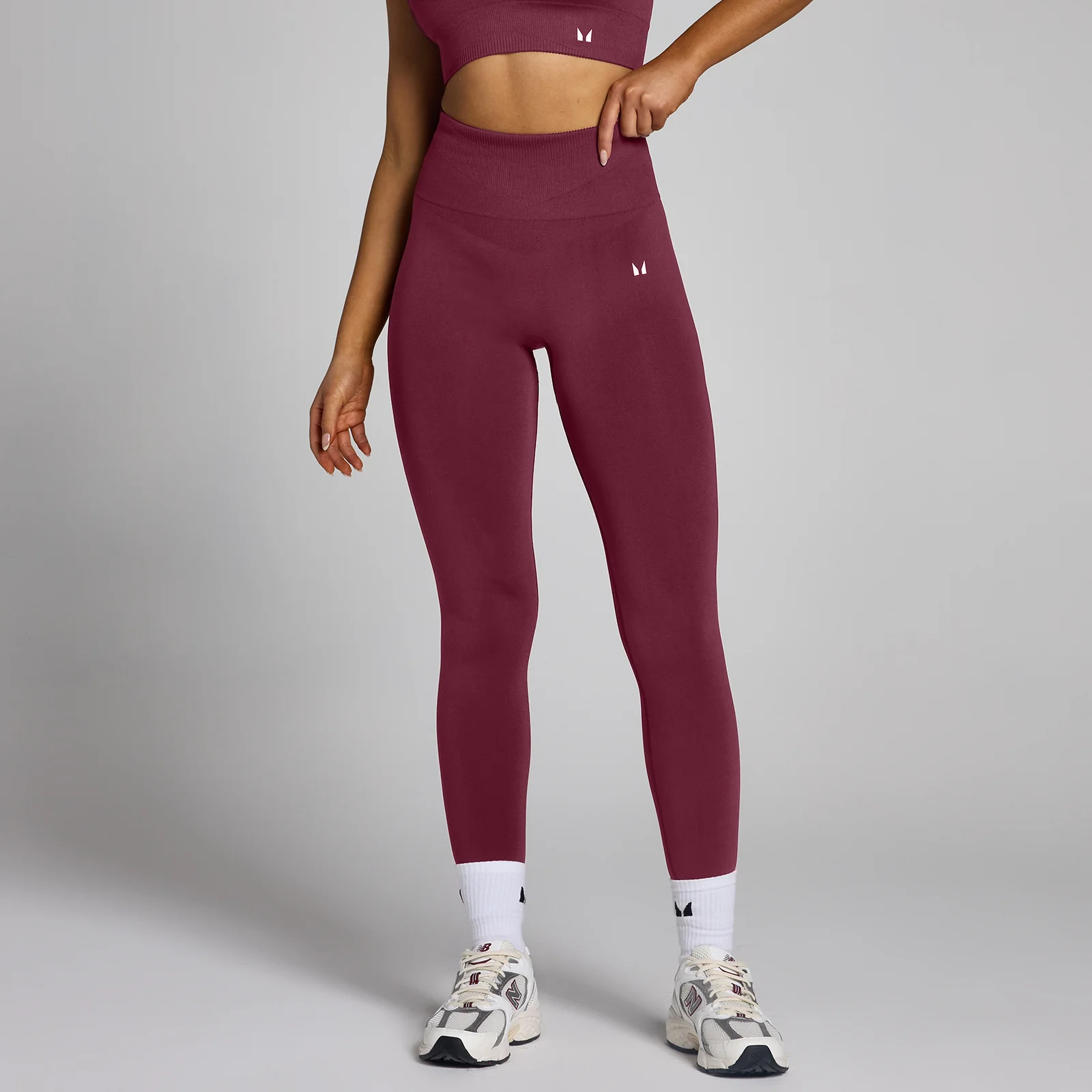 Colanți MP Tempo Seamless pentru femei - Red Wine - L Imagine 1
