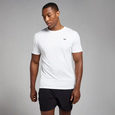 Tricou cu pătrățele MP Active Training pentru bărbați - Alb