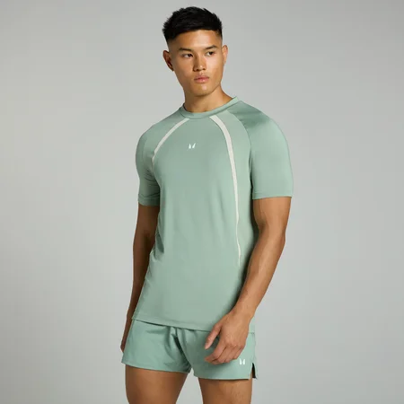 Tricou cu panouri MP Tempo pentru bărbați - Verde pal