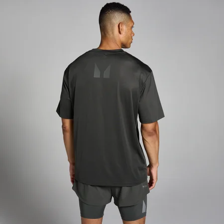Tricou din plasă cu croială supradimensionată MP Tempo Training pentru bărbați - Night Grey
