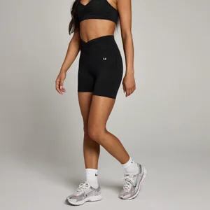Pantaloni scurți cu parte frontală încrețită MP Tempo pentru femei - Negru - Size XS