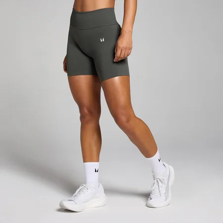 Pantaloni scurți cu talie medie MP Tempo Seamless pentru femei - Night Grey