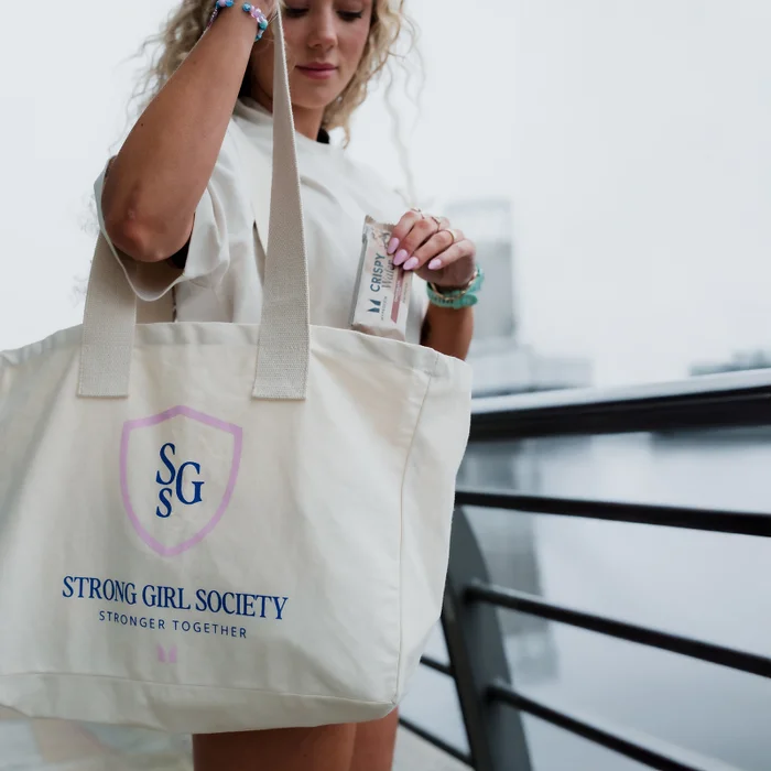 Geantă tote MP Strong Girl Society - Natural