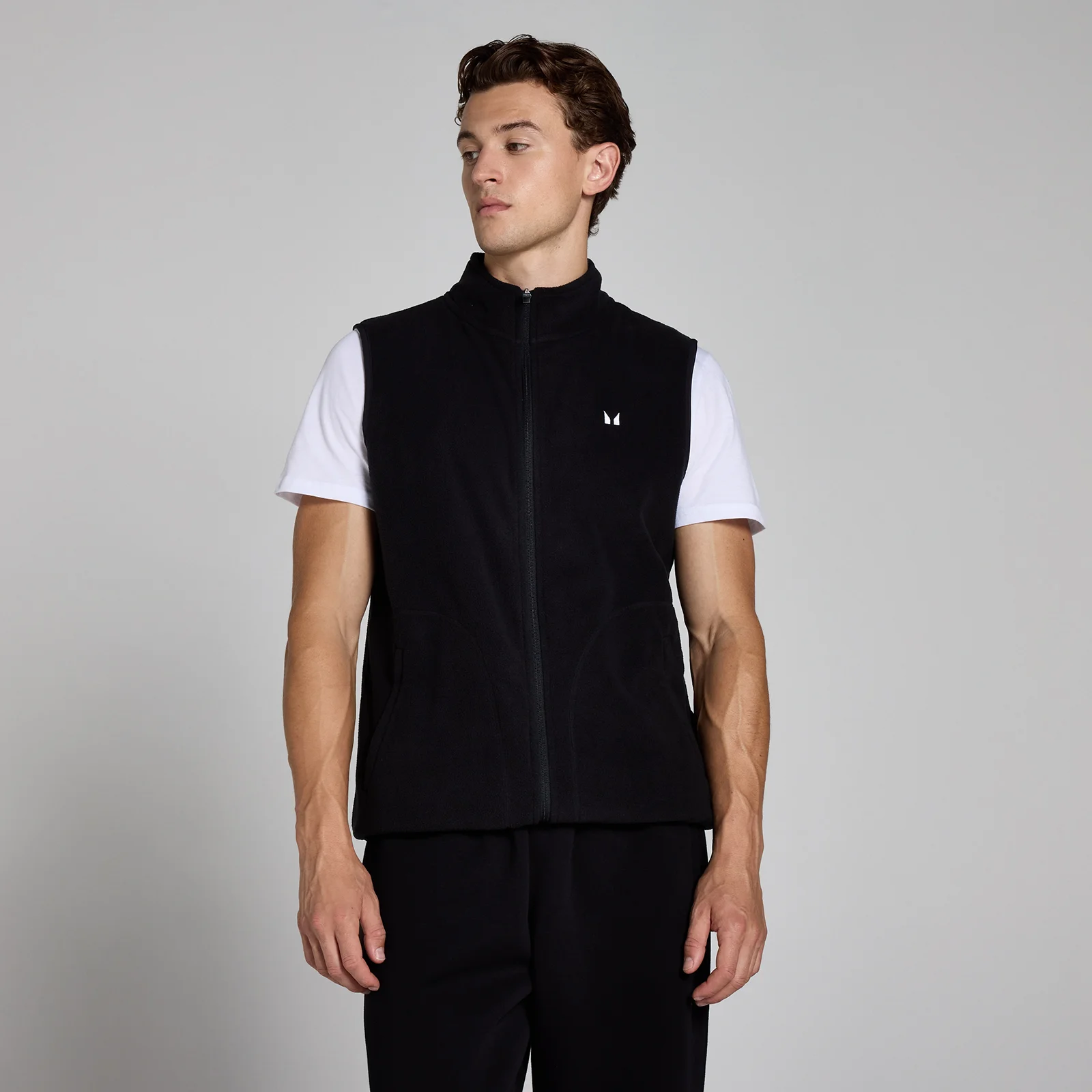 Vestă matlasată MP Fleece pentru bărbați - Negru - XS Imagine 1