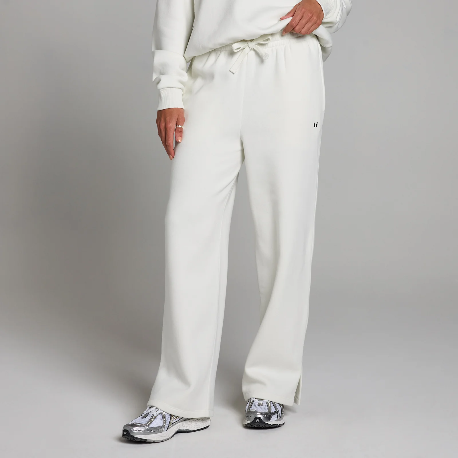 Pantaloni tip jogger croială dreaptă MP Basics pentru femei - Cloud - S Imagine 1