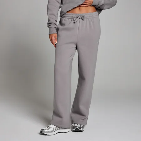 Pantaloni tip jogger croială dreaptă MP Basics pentru femei - Mushroom