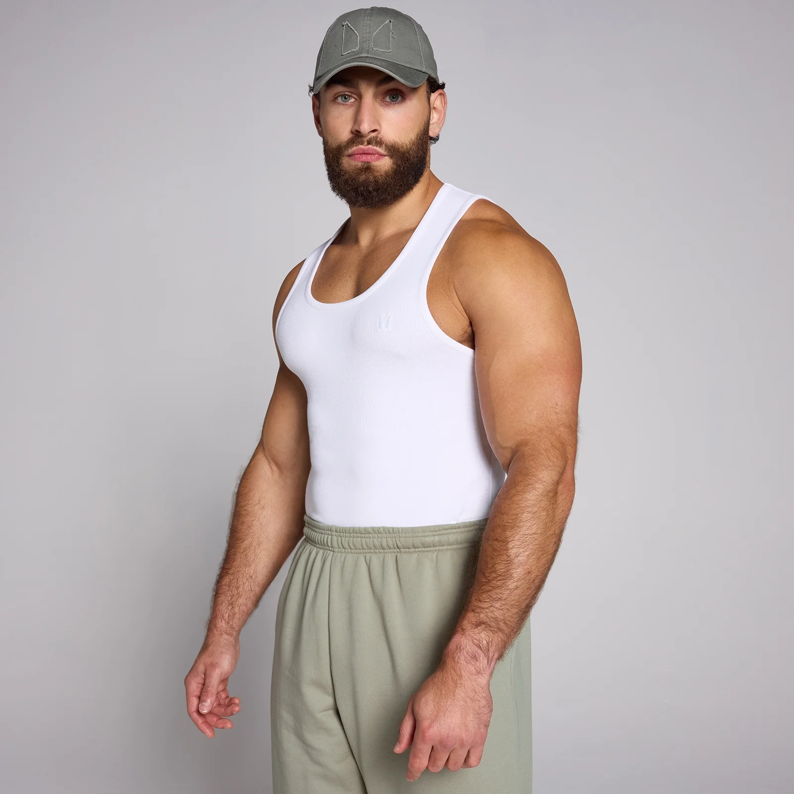 MP Men's Lift Ribbed Muscle Fit Tank - White - XXXL Imagine 1