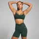 Bustieră sport cu parte frontală încrețită MP Tempo pentru femei - Dark Emerald