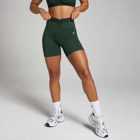 Pantaloni scurți cu parte frontală încrețită MP Tempo pentru femei - Dark Emerald