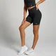 Pantaloni scurți cu cusătură curbată MP Tempo Ultra pentru femei - Negru