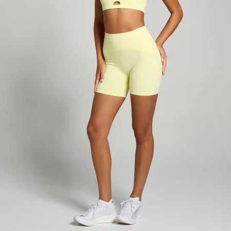 Pantaloni scurți cu cusătură curbată MP Tempo Ultra pentru femei - Lemon