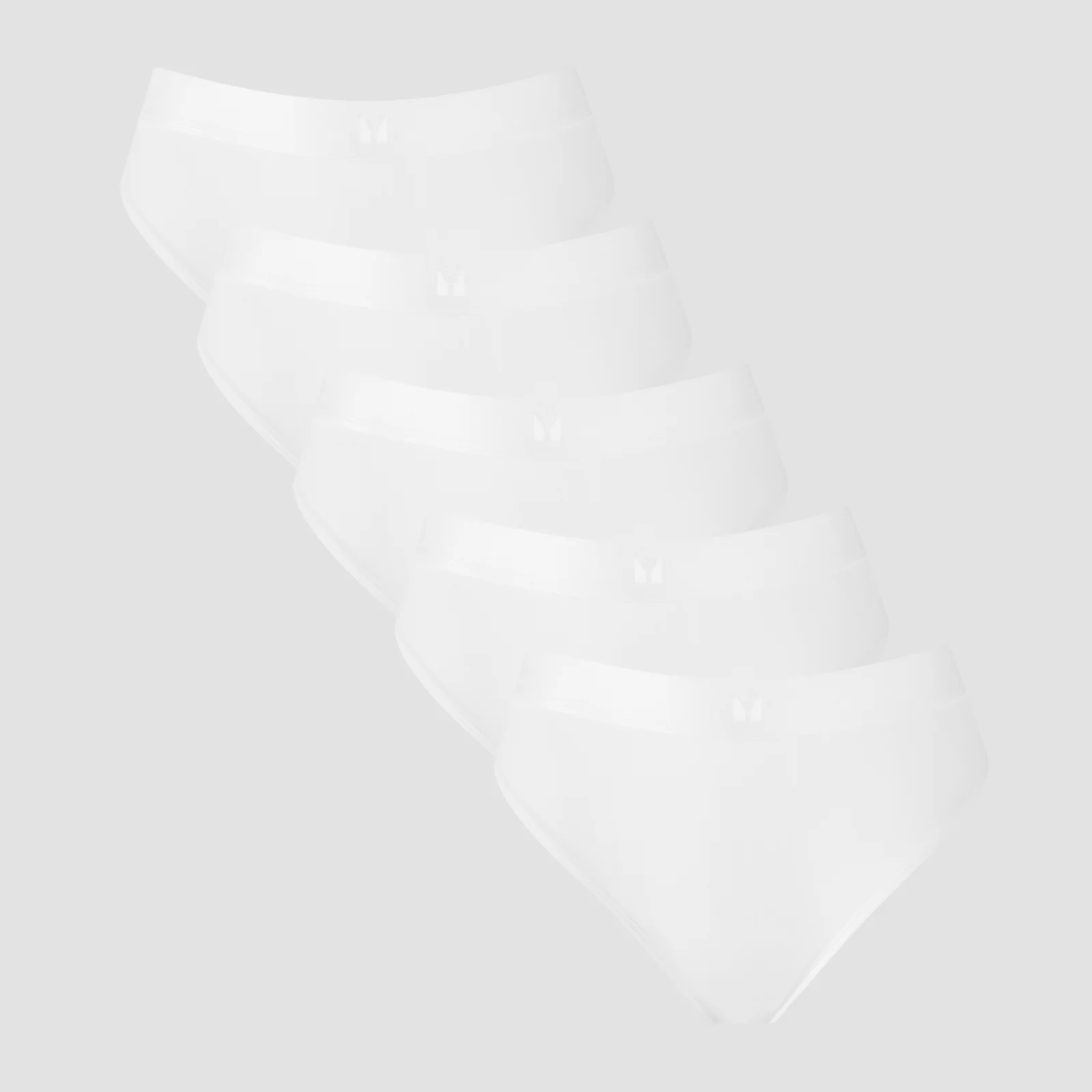 Slip tanga cu talie medie MP pentru femei (set de 5 perechi) - Alb - M Imagine 1