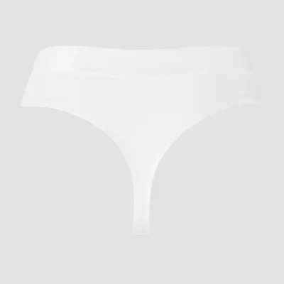 Slip tanga cu talie medie MP pentru femei (set de 5 perechi) - Alb - M Imagine 7