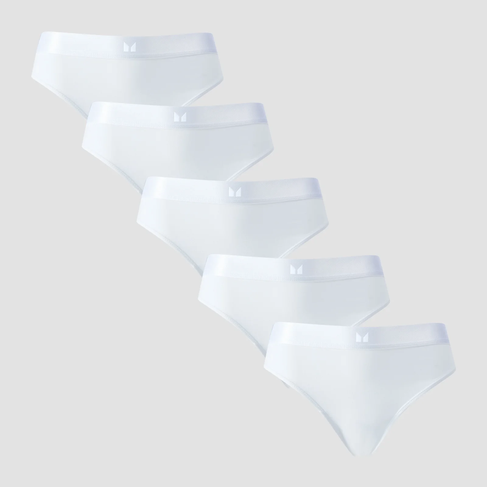 Slip bikini cu talie medie MP pentru femei (set de 5 perechi) - Alb - M Imagine 1