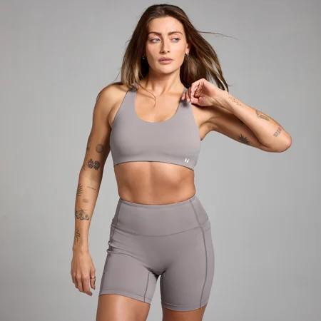 Bustieră ajustabilă cu bretele încrucișate la spate MP Active pentru femei - Cool Grey