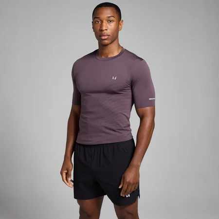Tricou imprimat MP Active Seamless pentru bărbați - Violet închis