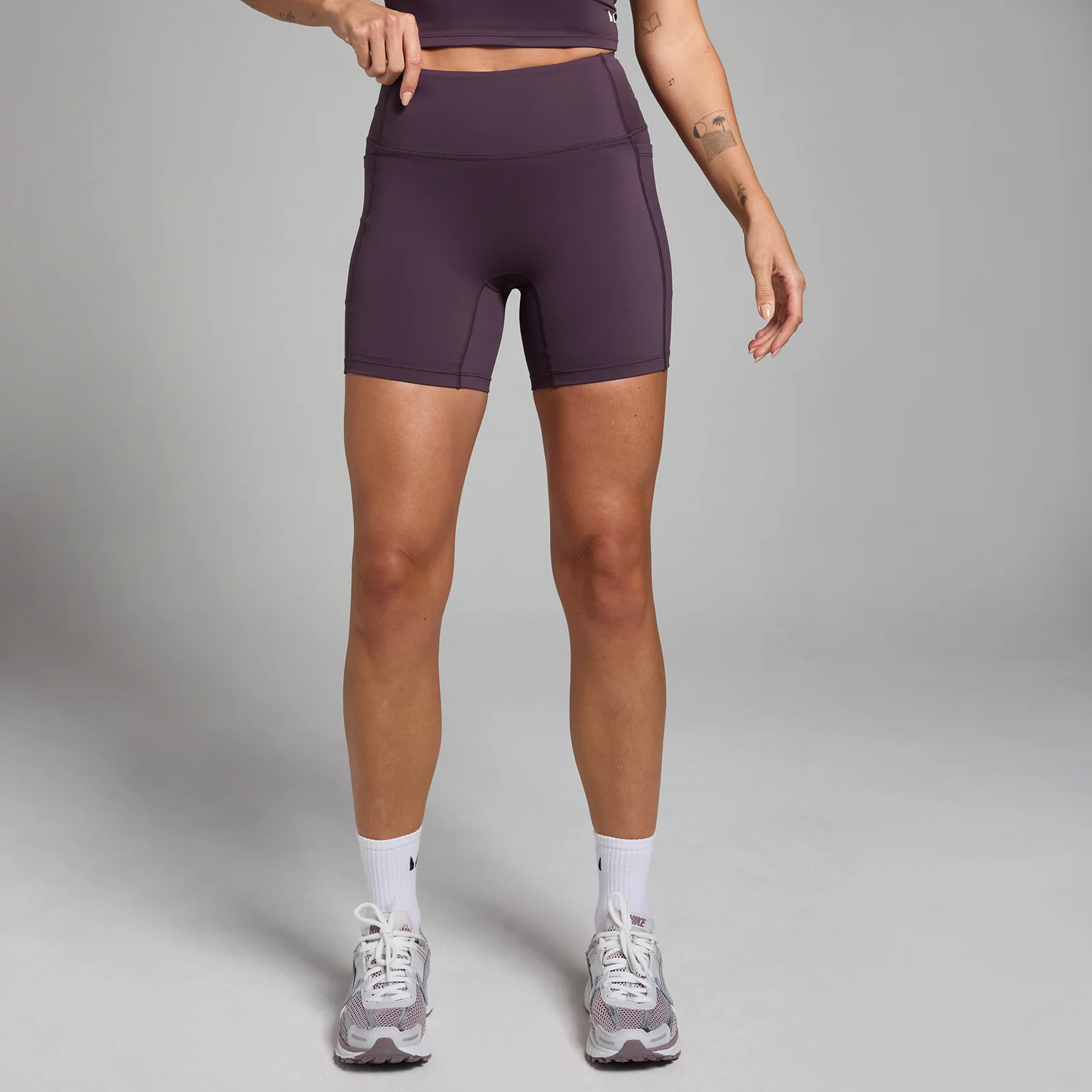 Pantaloni scurți de ciclism cu buzunare MP Active pentru femei - Violet închis - XS Imagine 1