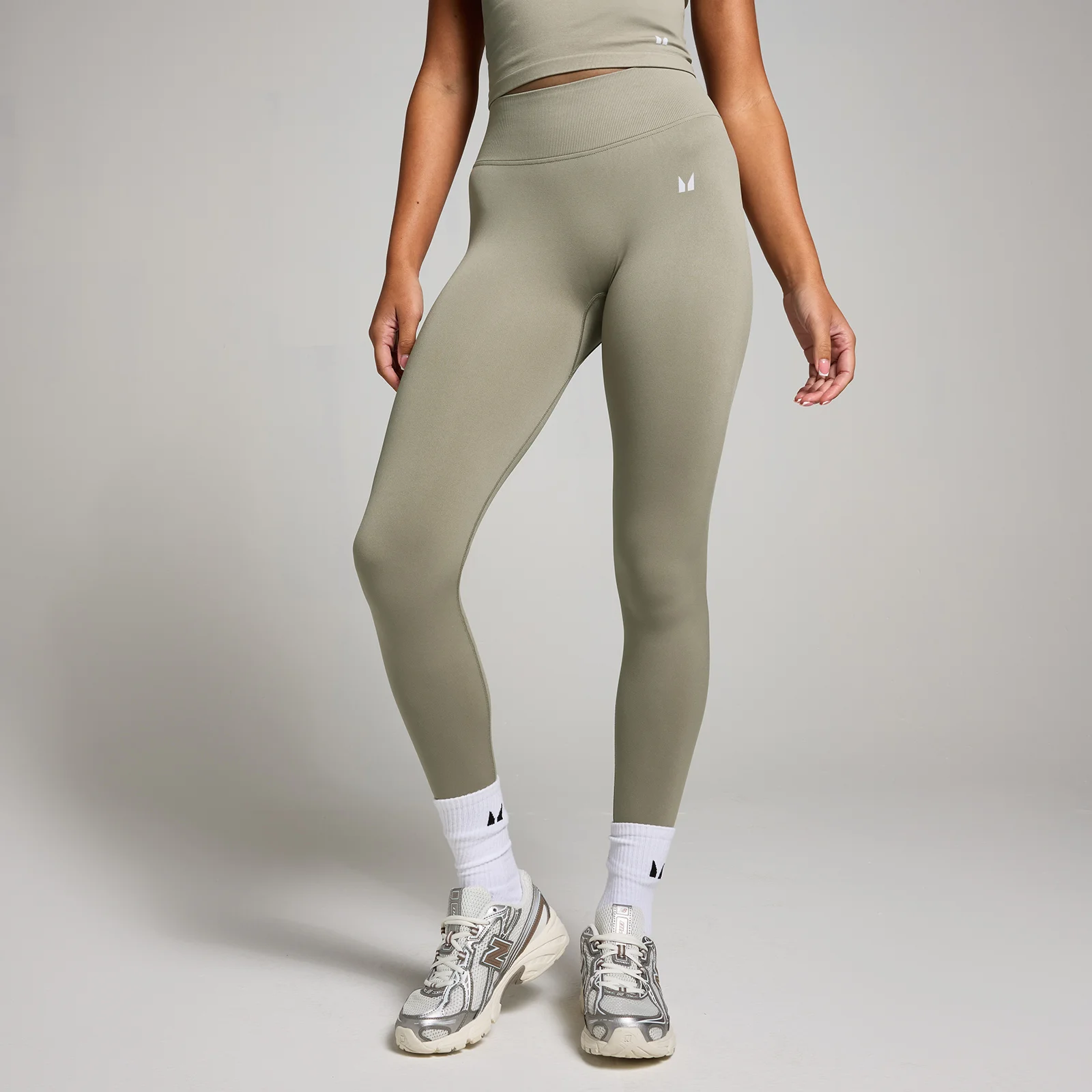 Colanți cu încrețitură invisibilă MP Seamless pentru femei - Deep Sage - XL Imagine 1