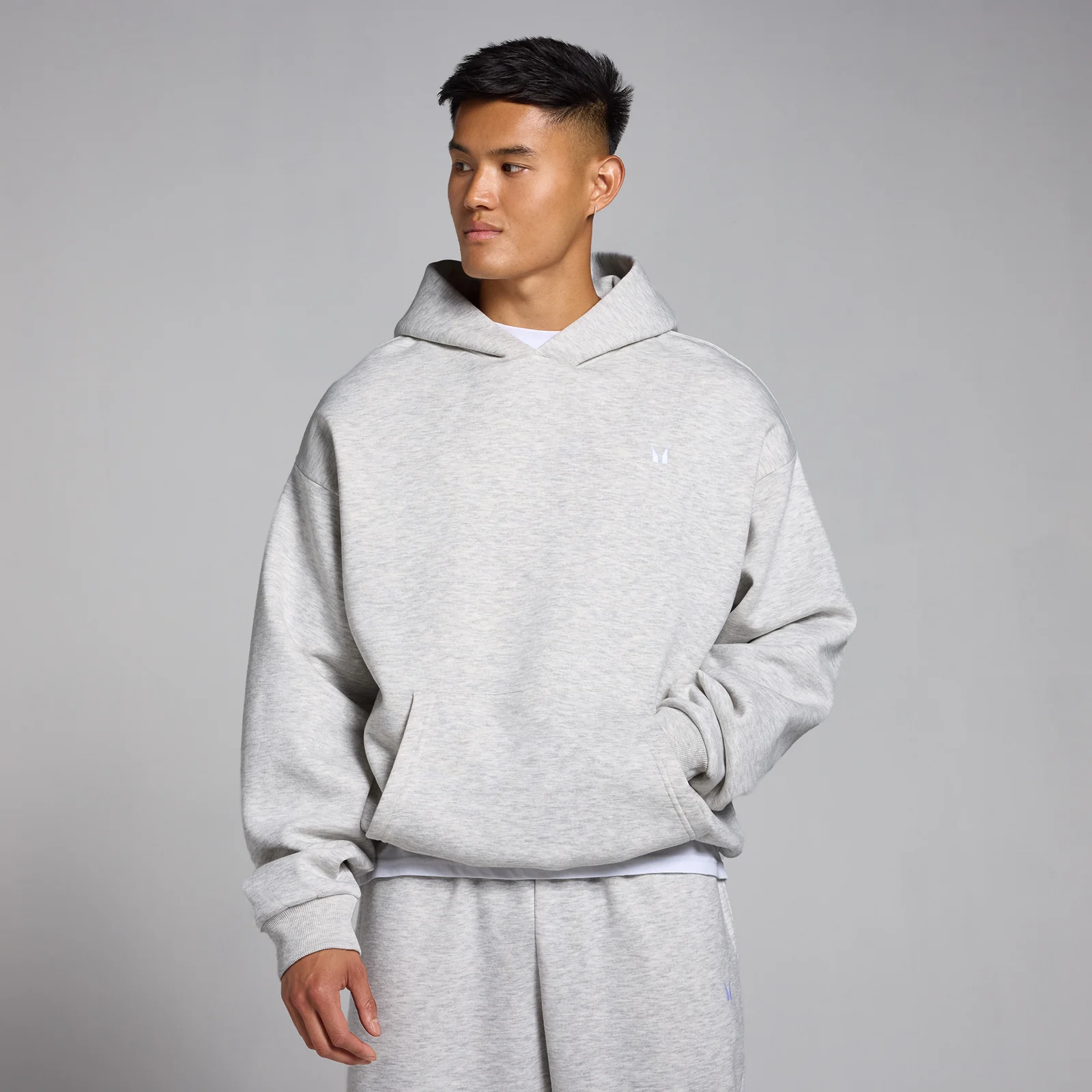 Hanorac supradimensionat MP Rest Day pentru bărbați - Light Grey Marl - XS Imagine 1