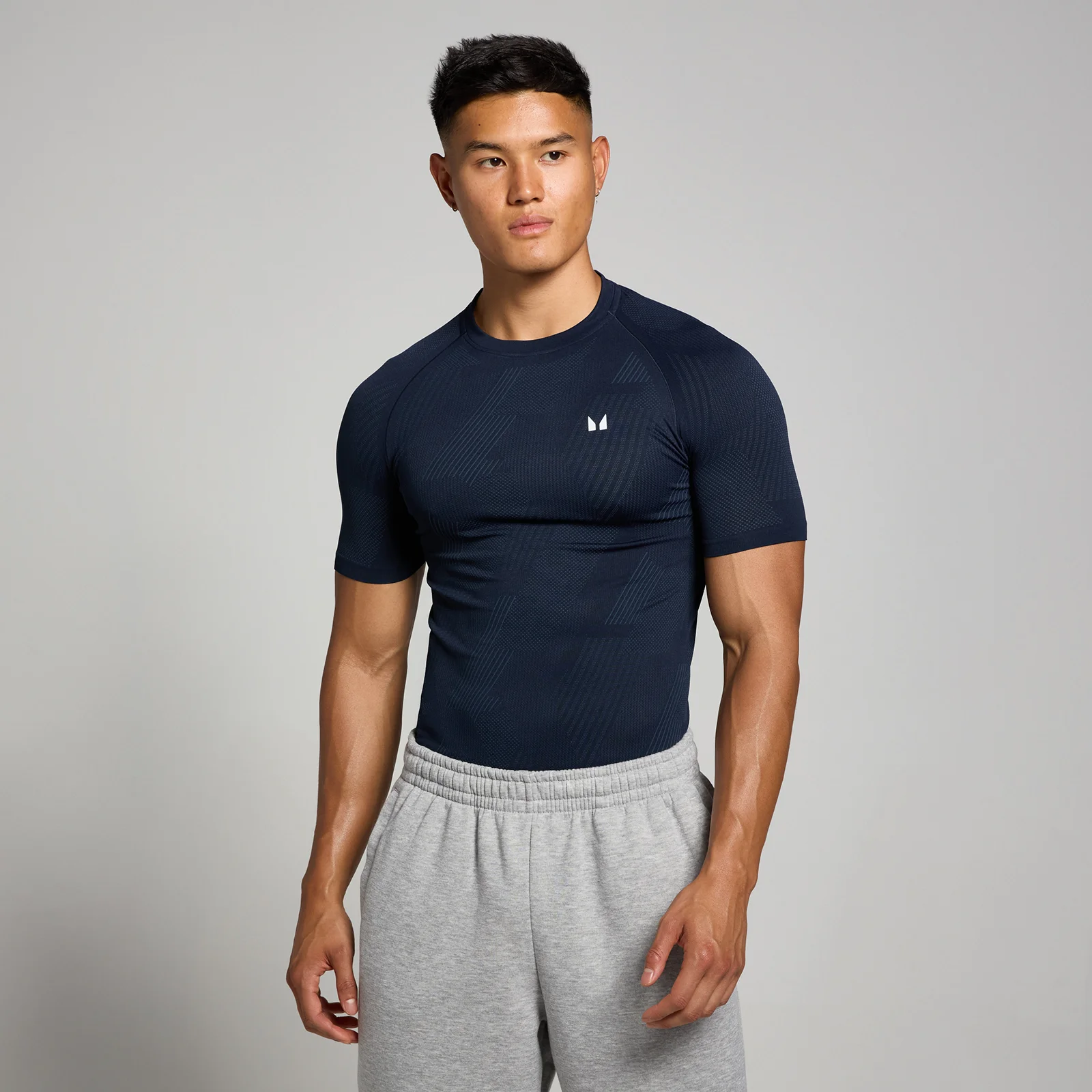 Tricou fără cusături MP Tempo Pillar Graphic pentru bărbați - Bleumarin - L Imagine 1