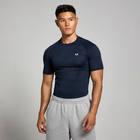 Tricou fără cusături MP Tempo Pillar Graphic pentru bărbați - Bleumarin