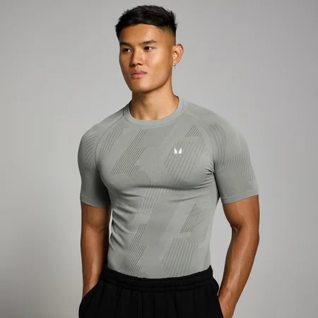 Tricou fără cusături MP Tempo Pillar Graphic pentru bărbați - Storm