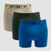 Boxeri MP pentru bărbați (set de 3 perechi) - Dark Emerald/Deep Sage/True Blue