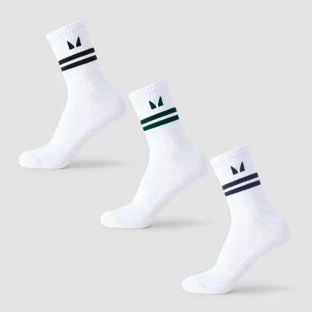 Șosete lungi cu dungi MP Retro (3 perechi) - Negru/Dark Emerald/Dark Saphire