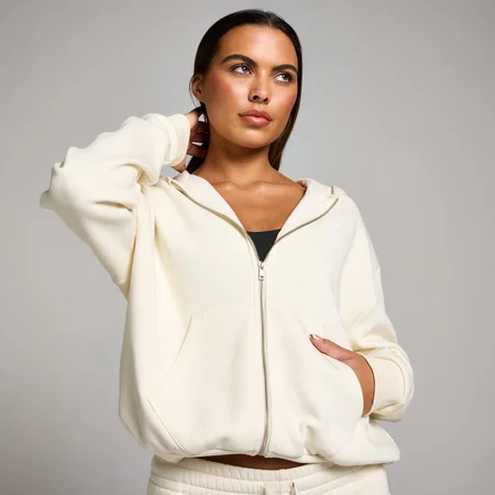Hanorac cu fermoar MP Basics pentru femei - Soft Cream