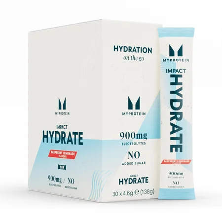 Impact Hydrate | Pachet de pliculețe - 4.6g x 30servings - Limonada de Zmeura
