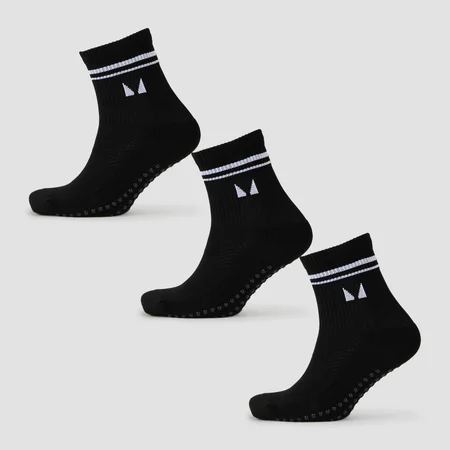 Șosete pentru Pilates MP (3 perechi) - Negru