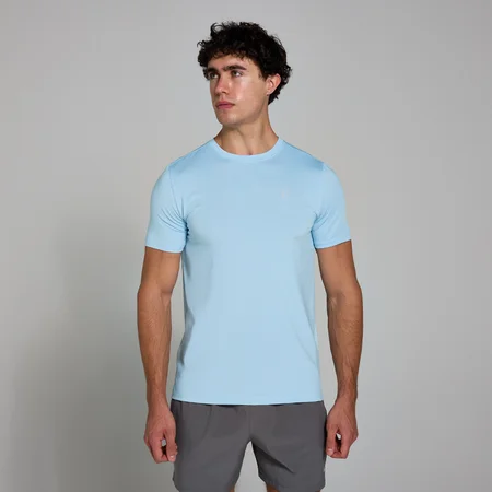 Tricou cu pătrățele MP Active pentru bărbați - Sky Blue