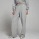 Pantaloni tip jogger cu croială dreaptă din material moale MP pentru femei - Grey Marl