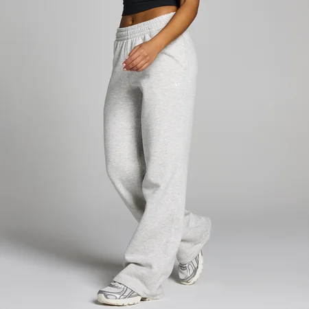 Pantaloni tip jogger croială dreaptă pentru talie înaltă MP Basics pentru femei - Grey Marl