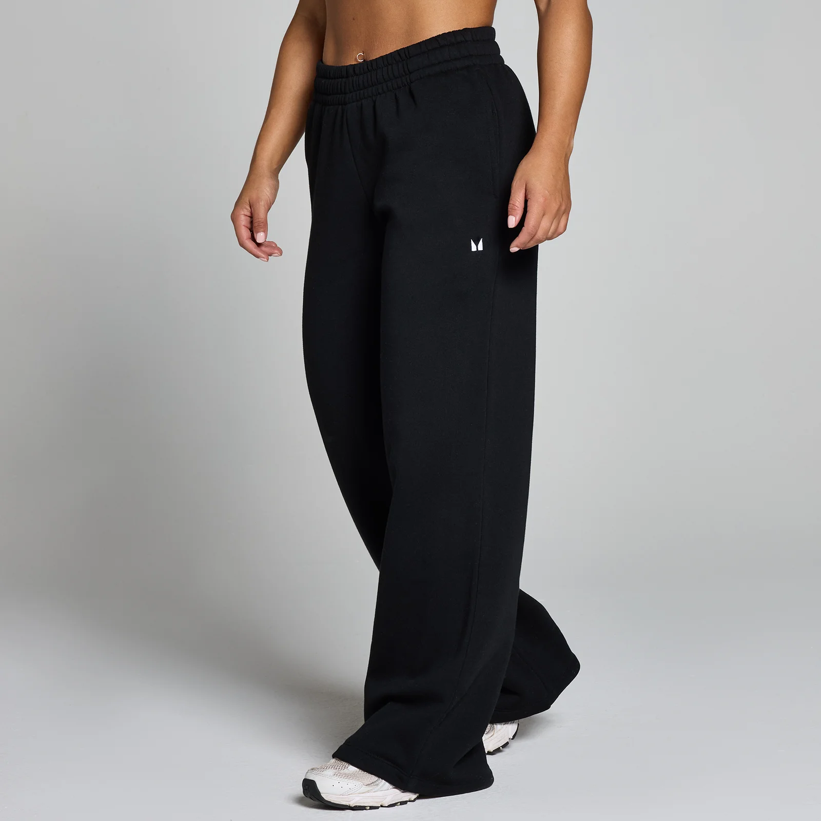 Pantaloni tip jogger croială dreaptă pentru talie mică MP Basics pentru femei - Negru - XL Imagine 1
