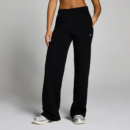 Pantaloni tip jogger croială dreaptă pentru talie înaltă MP Basics pentru femei - Negru