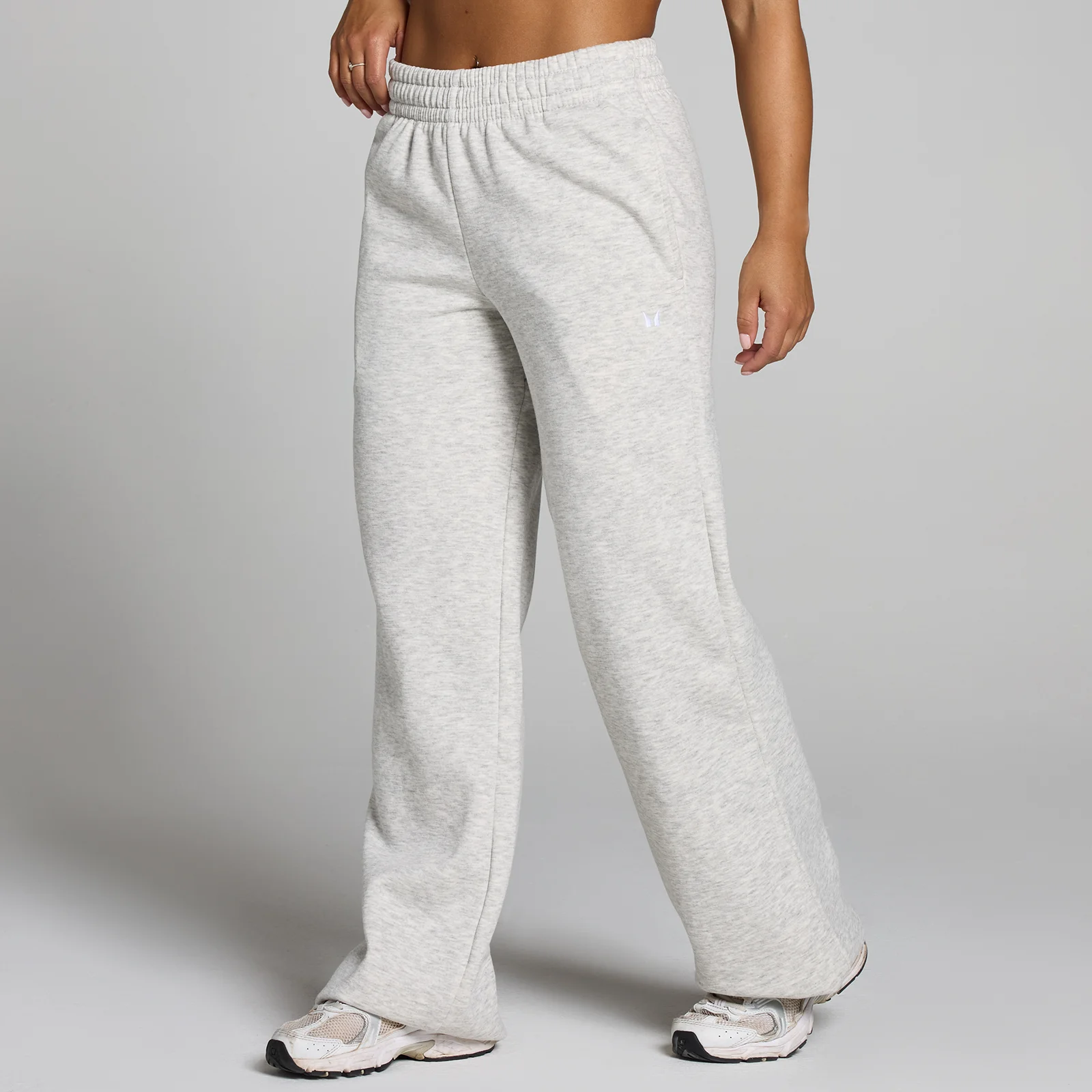Pantaloni tip jogger croială dreaptă pentru talie mică MP Basics pentru femei - Grey Marl - XS Imagine 1