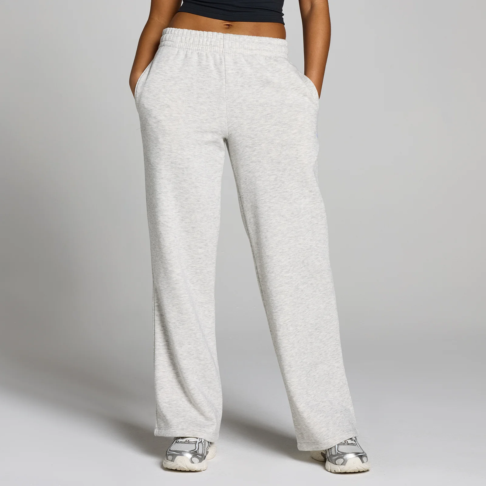 Pantaloni de Trening Damă MP Basics cu Croi Drept - Gri Deschis Melange - XS Imagine 1