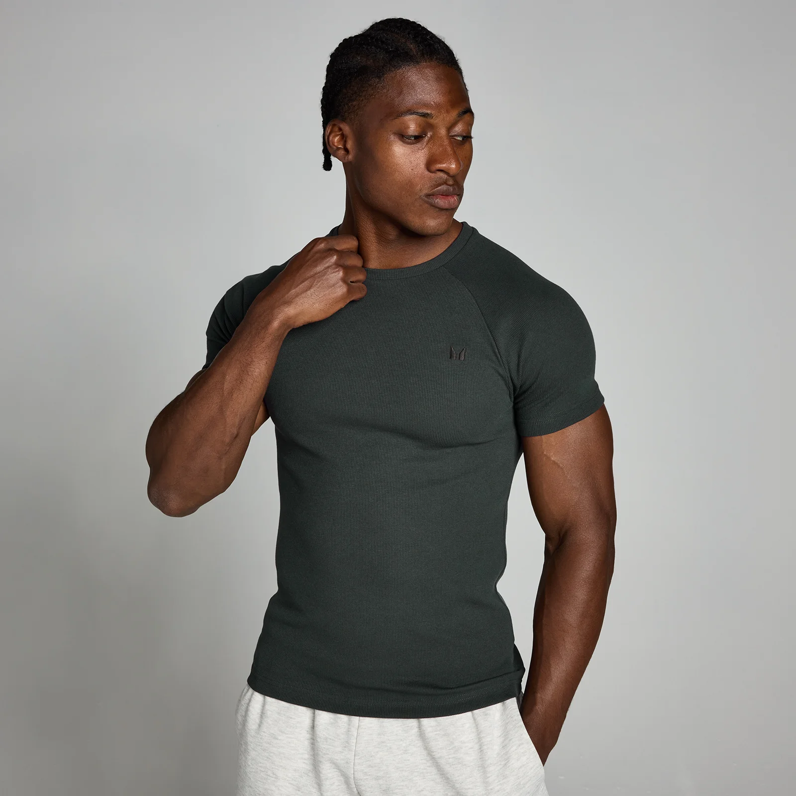 Tricou mulat striat MP Origin pentru bărbați - Negru prespălat - L Imagine 1