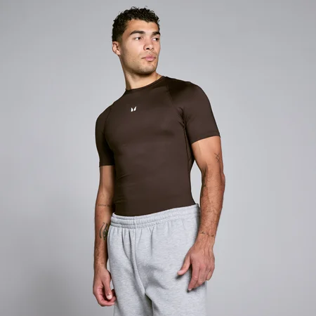 Tricou de Bază Bărbați MP Training Mânecă Scurtă - Ciocolată
