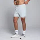 Pantaloni scurți de trening 2-în-1 cu cusătură de 13cm MP pentru bărbați - Albastru pal